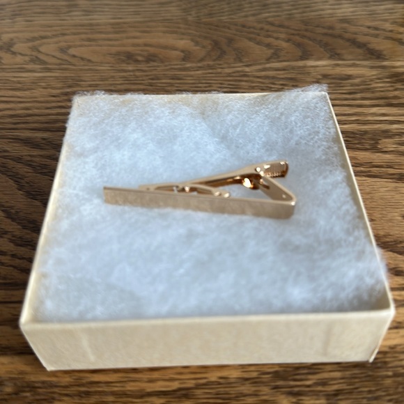 Rose Gold Tone Tie Bar - Picture 1 of 3